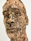 Cicely Dewe Fired Clay Bust Sculpture – 1966 Southampton Art Gallery Exhibition Piece