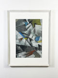 Mid Century Cubist Abstract in Pastel