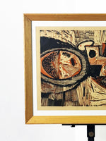 Alan Burton Mid Century Lithograph, 1962