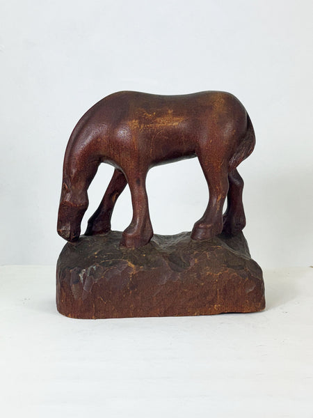 Folk Art Wooden Horse Statue by Alan Ashcroft