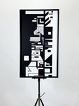 Large 1970's Monochrome Geometric Abstract
