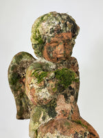 Pair of Vintage Weathered Terracotta Cherub Statues