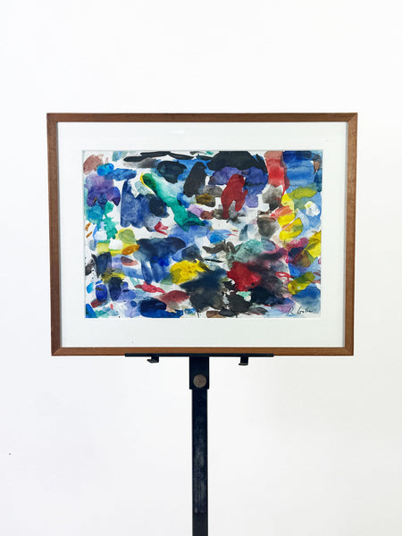 Mid Century Abstract Painting by R.Walker