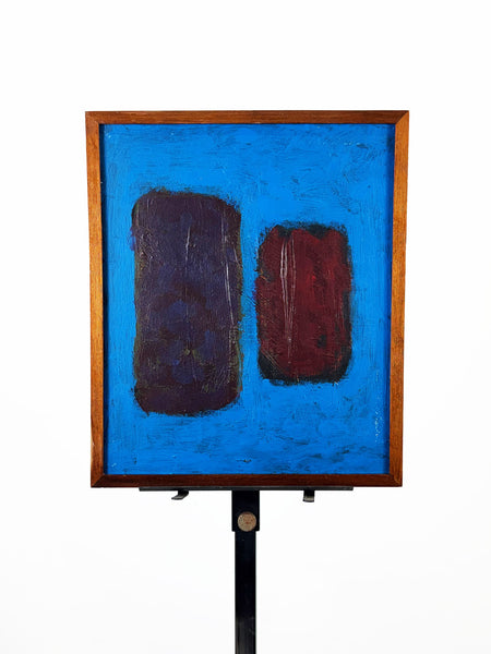 Mid Century Cubist Abstract Oil Painting