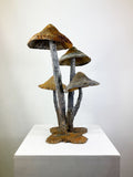 Mid Century Lead Garden Sculpture Mushroom Fountain
