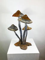 Mid Century Lead Garden Sculpture Mushroom Fountain