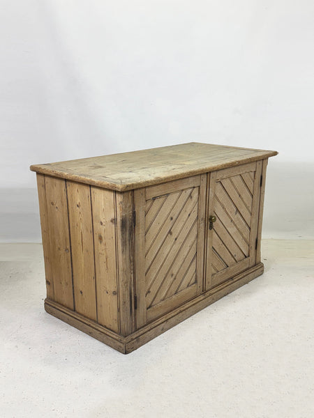 Irish Antique Pine Cabinet Sideboard