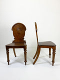 Pair of Oak Shield Back Chairs