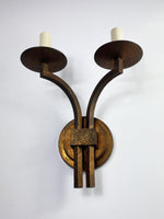 Set of 5 Art Deco Brass Wall Lamps