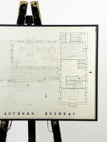 Set of Framed Architectural Drawings - An Author's Retreat