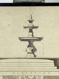 Elevation & Plan Painting of a Fountain
