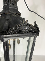 Large Vintage Black Hall Lantern