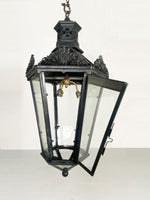 Large Vintage Black Hall Lantern