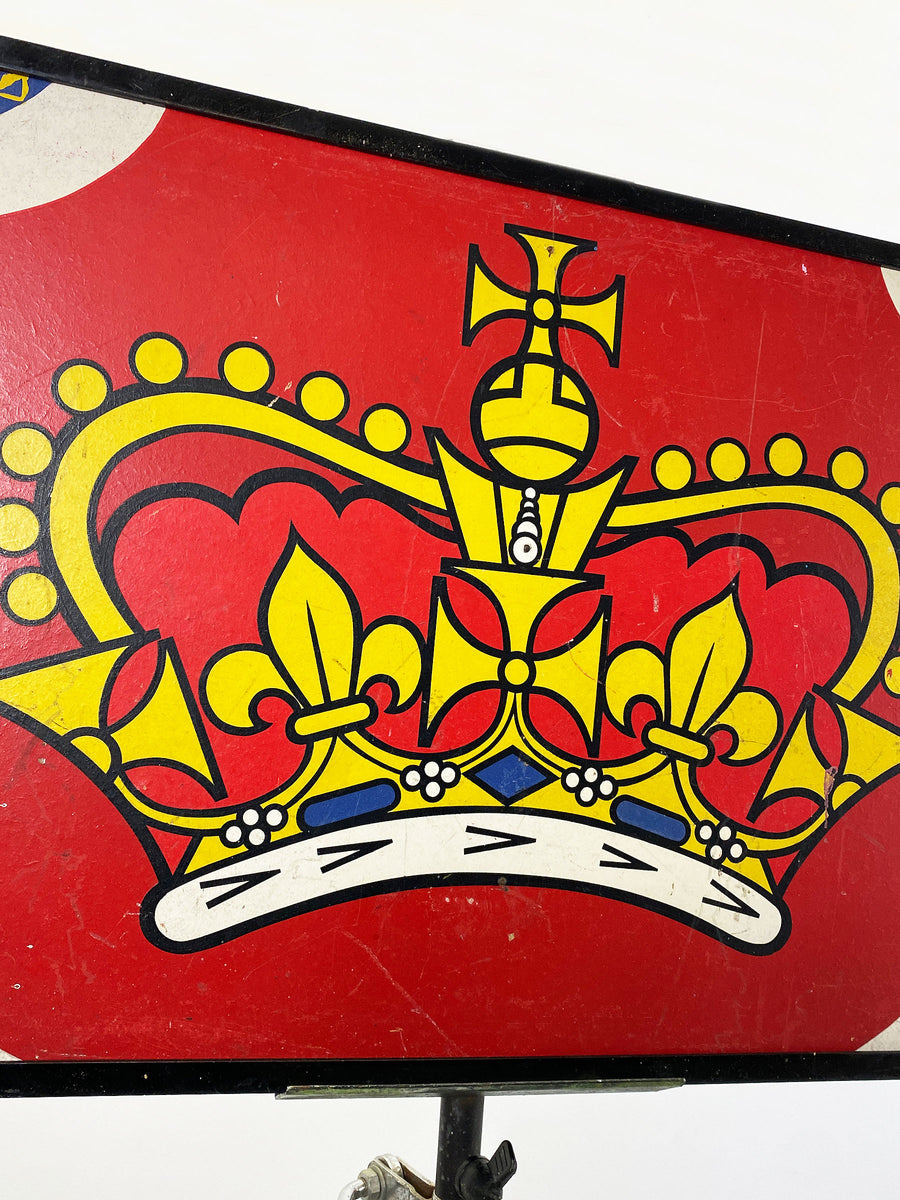 Vintage Fairground Hand Painted Sign of a Crown