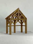 Vintage Architectural Maquette, Wooden Model of a Barn