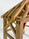 Vintage Architectural Maquette, Wooden Model of a Barn
