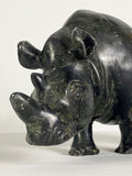 Vintage Carved Stone Rhino