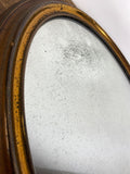 19th Century Brass Oval Foxed Mirror