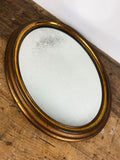 19th Century Brass Oval Foxed Mirror