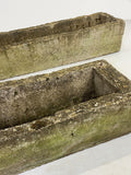 Pair of Weathered Stone Trough Planters 4FT