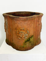 Pair of Large Weathered Vintage Terracotta Planters