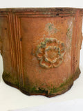 Pair of Large Weathered Vintage Terracotta Planters