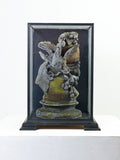 19th Century Italian Plaster Fragment Sculpture in Display Case