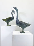 Pair of Vintage Zinc Geese