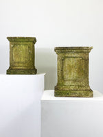 Pair of Weathered Garden Pedestals