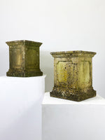 Pair of Weathered Garden Pedestals