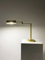 Vintage Brass Swing Arm Table Lamp