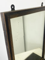 Antique Oak Mirror with Shelf