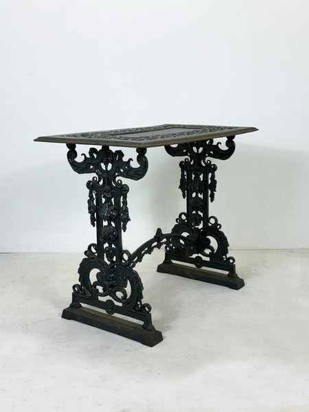 Victorian Antique Cast Iron Table, attributed to Coalbrookdale