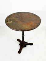 Vintage Cast Iron Table & Round Copper Top