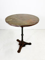 Vintage Cast Iron Table & Round Copper Top