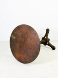 Vintage Cast Iron Table & Round Copper Top