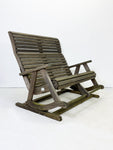 Weathered Garden Double Seated Rocking Chair