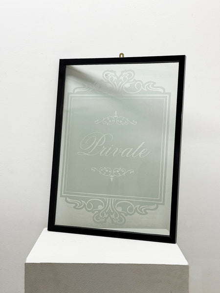 Framed Edwardian 'Private' Sign