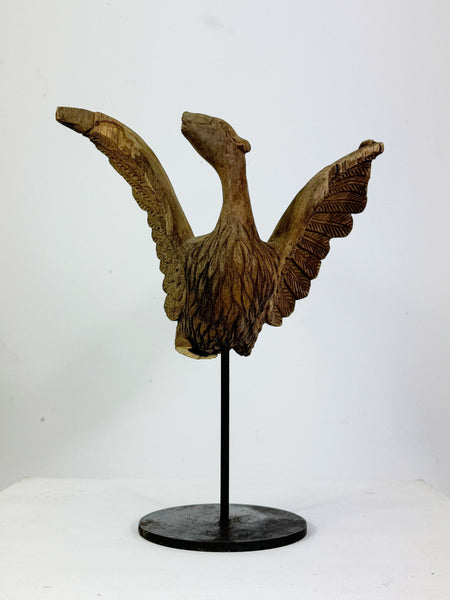 Vintage Hand Carved Wooden Phoenix