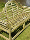 Silvered Lutyens Teak Bench