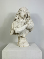 Weathered Female Plaster Bust