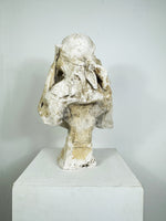 Weathered Female Plaster Bust