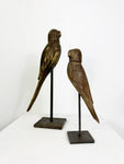 Vintage Carved Wooden Parrots