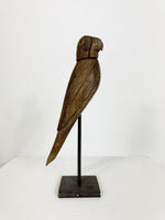 Vintage Carved Wooden Parrots