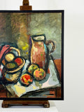 Mid Century Still Life Oil On Canvas, Signed R Boivin 1940's