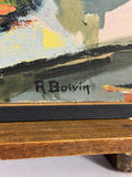 Mid Century Still Life Oil On Canvas, Signed R Boivin 1940's