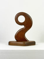 Mid Century Teak Abstract Sculpture