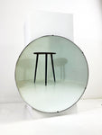 Large Mid Century Round Frameless Mirror