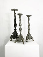 17th to 18th Century Pewter Candlesticks