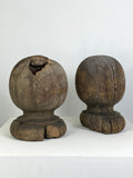 Large Antique Wooden Ball Finials